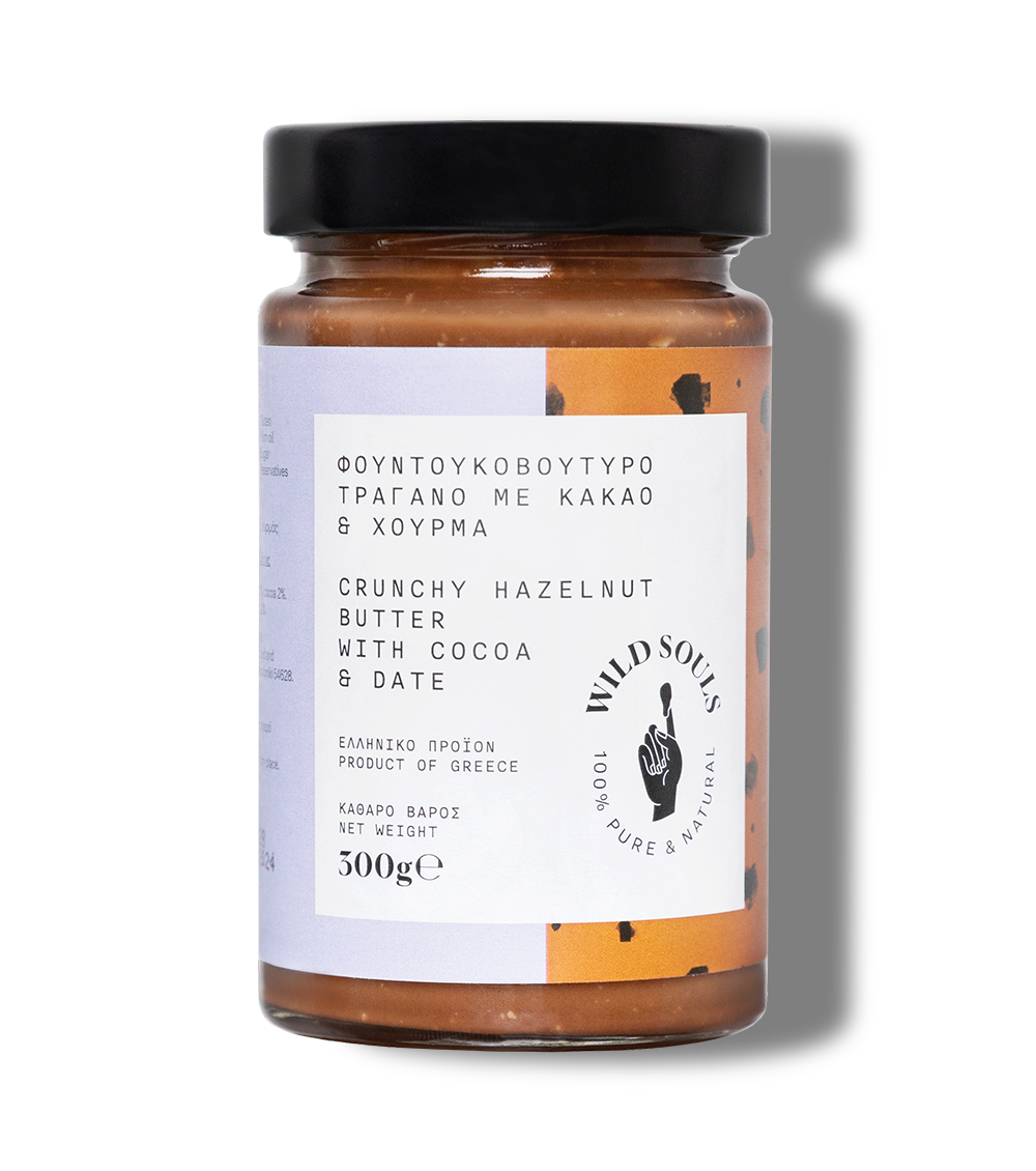 Φουντουκοβούτυρο Τραγανό με Κακάο & Χουρμά